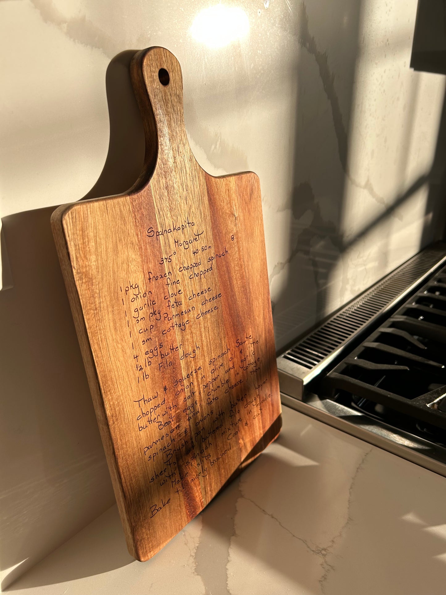 Custom Engraved Recipe Board