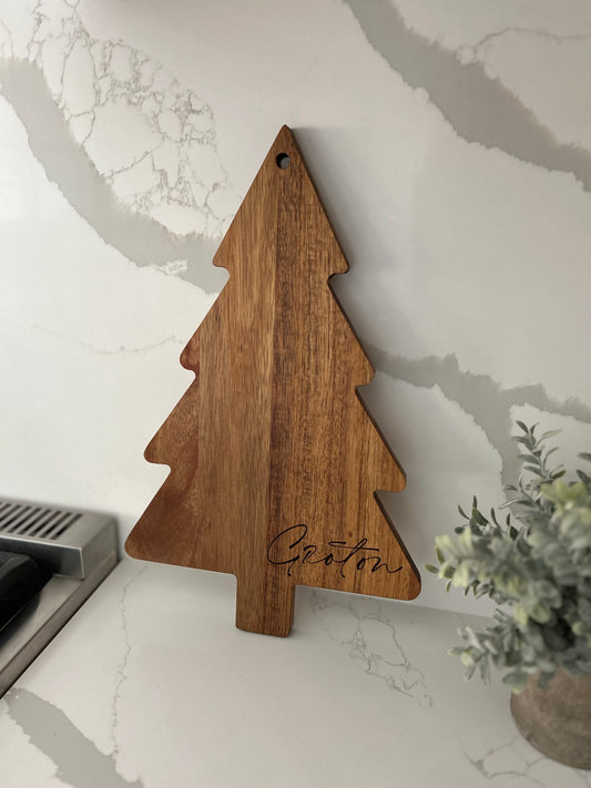 Engraved Christmas Tree Board