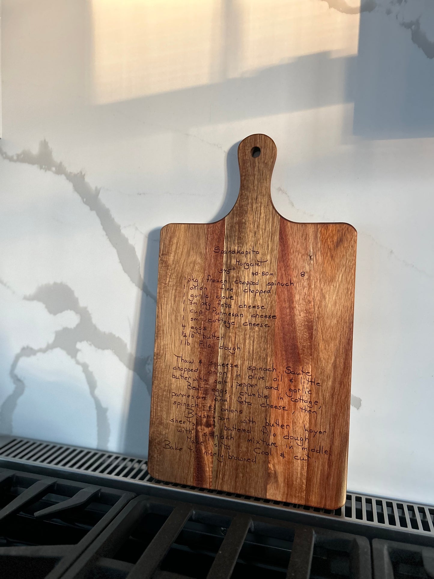 Custom Engraved Recipe Board