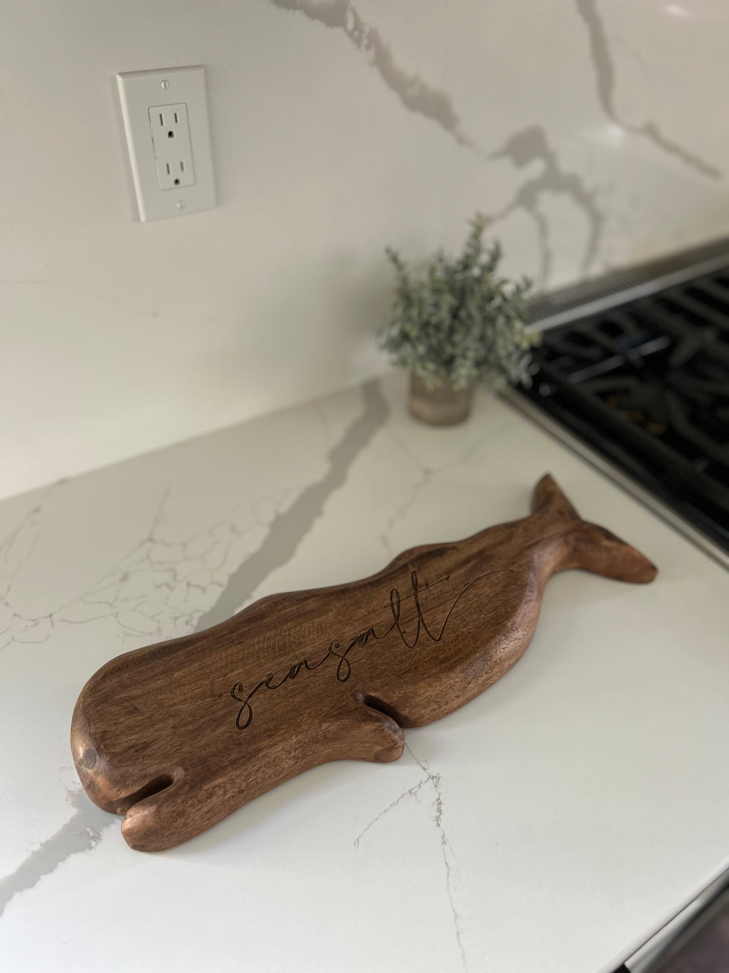 Custom Engraved Whale Dish