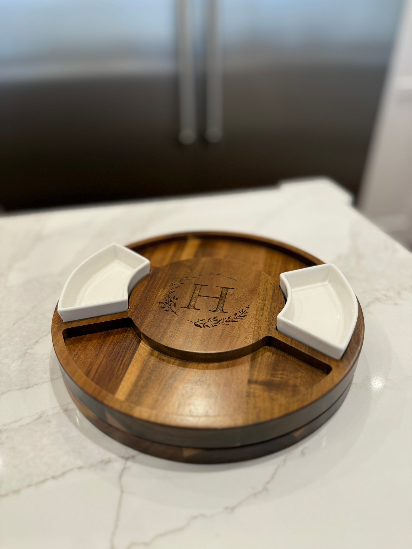 Custom Engraved Rotating Charcuterie Board