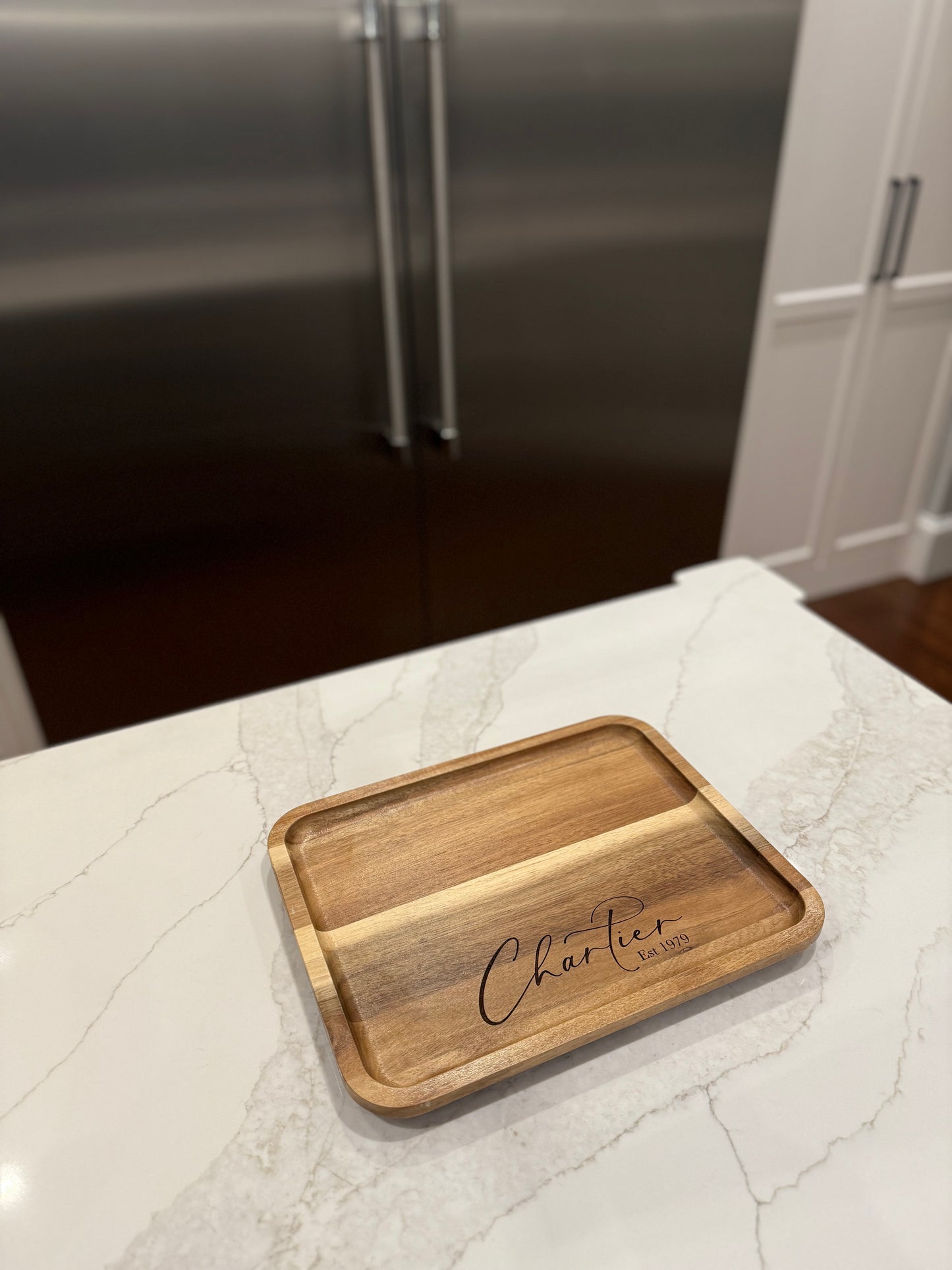 Custom Engraved Charcuterie Board with Lid