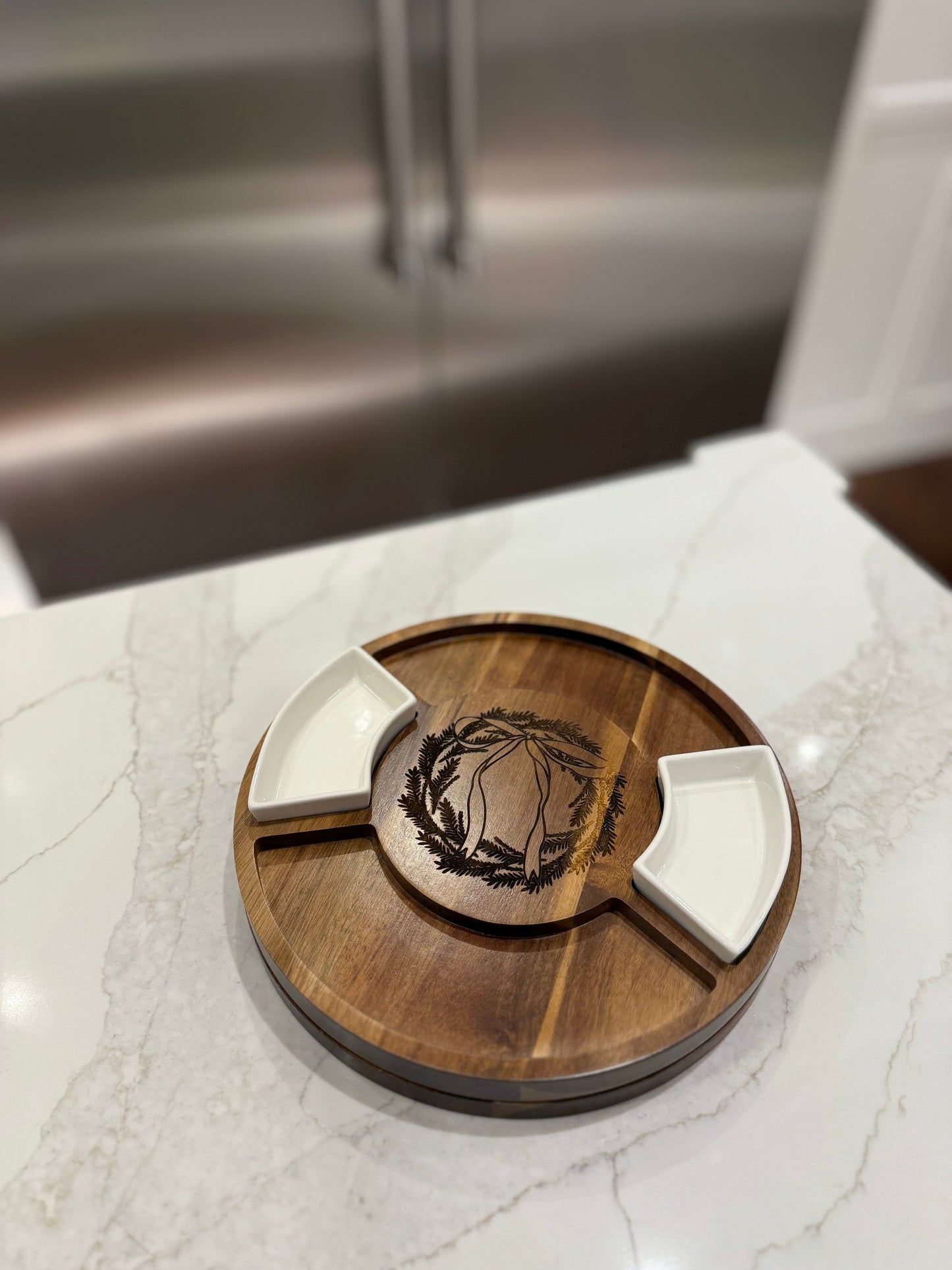 Custom Engraved Rotating Charcuterie Board