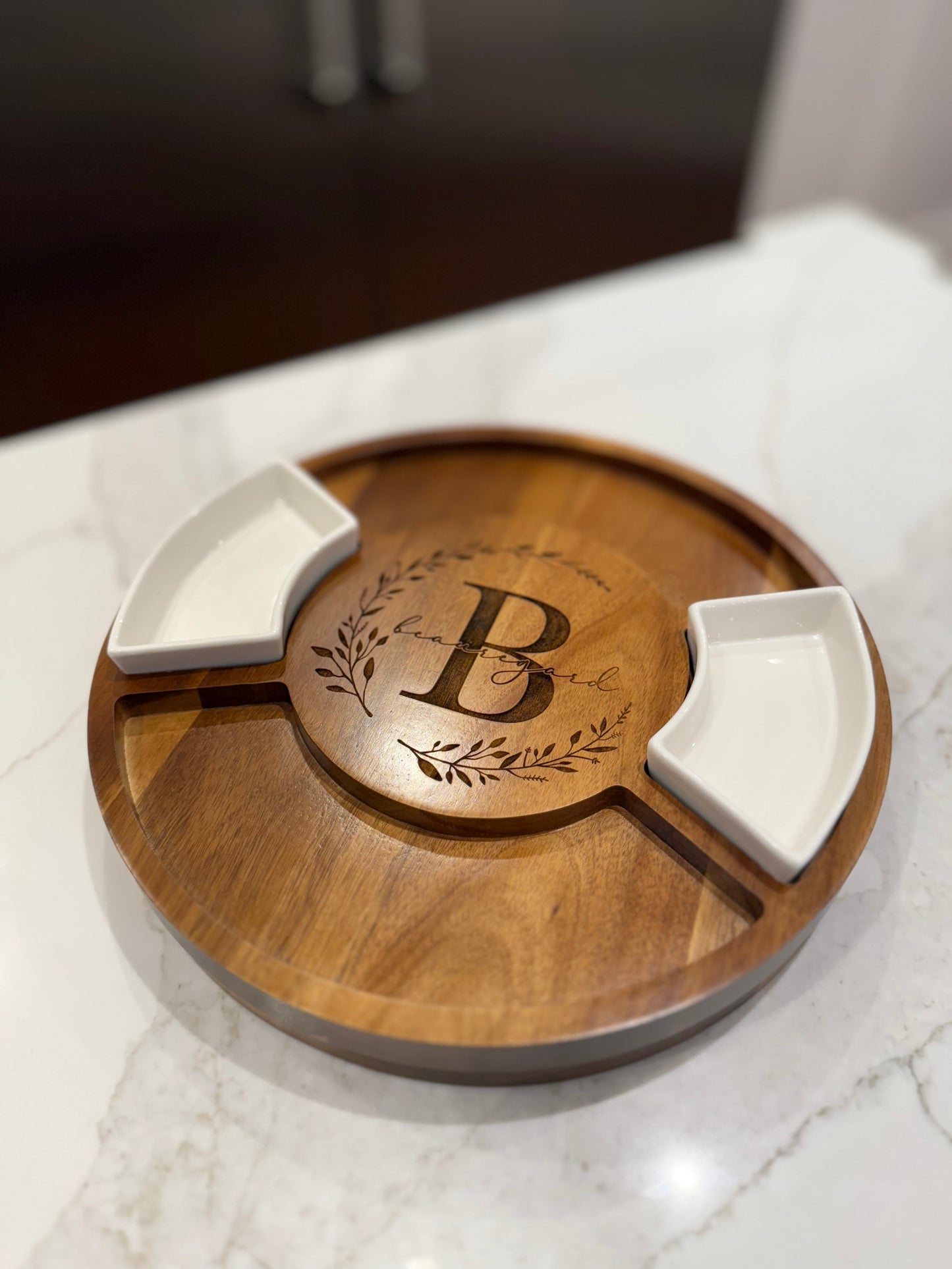 Custom Engraved Rotating Charcuterie Board